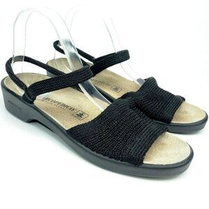 ARCOPEDICO SANTANA  Strap Shoes Slingback Black Knit Sandals Womens EU 41 US 9.5